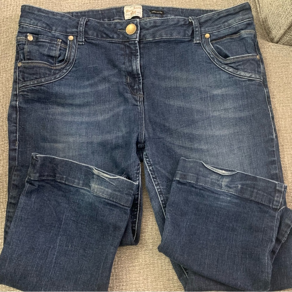 ASOS River Island Straight Leg Denim Jeans UK Size 18, Euro 44, US 16